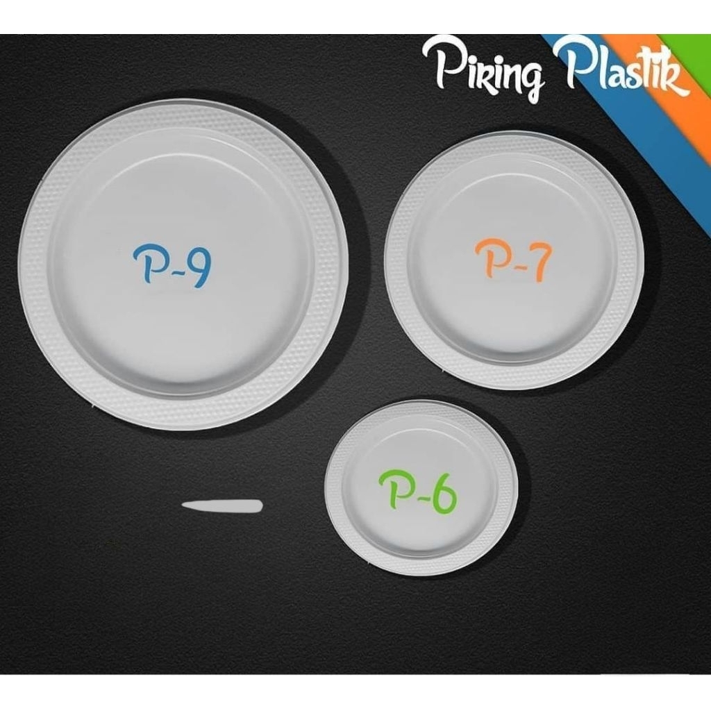 Piring Plastik Piring makan Tebal Sekali Pakai isi 50 pcs