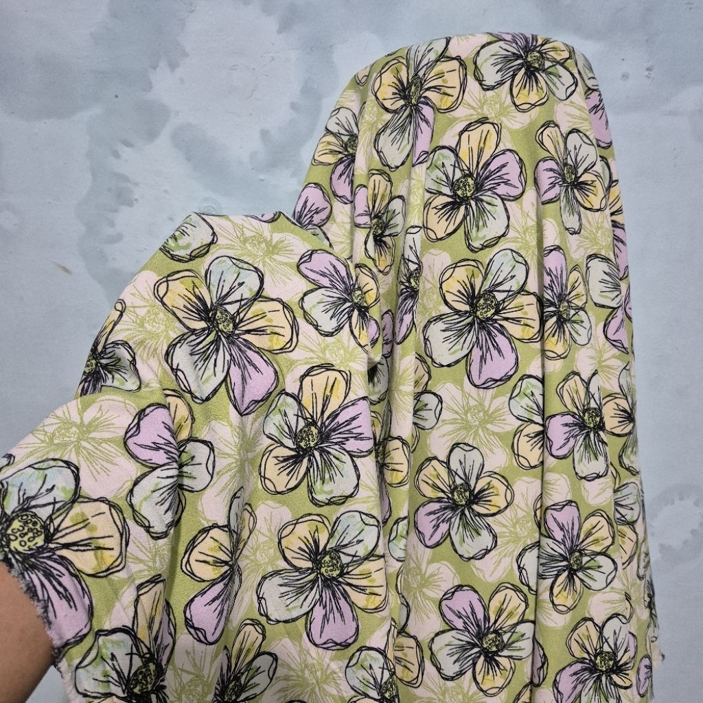 Kain Arabian Crepe Premium Motif - Kain Arabian Crepe Motif - Harga Tertera 0,5 Meter