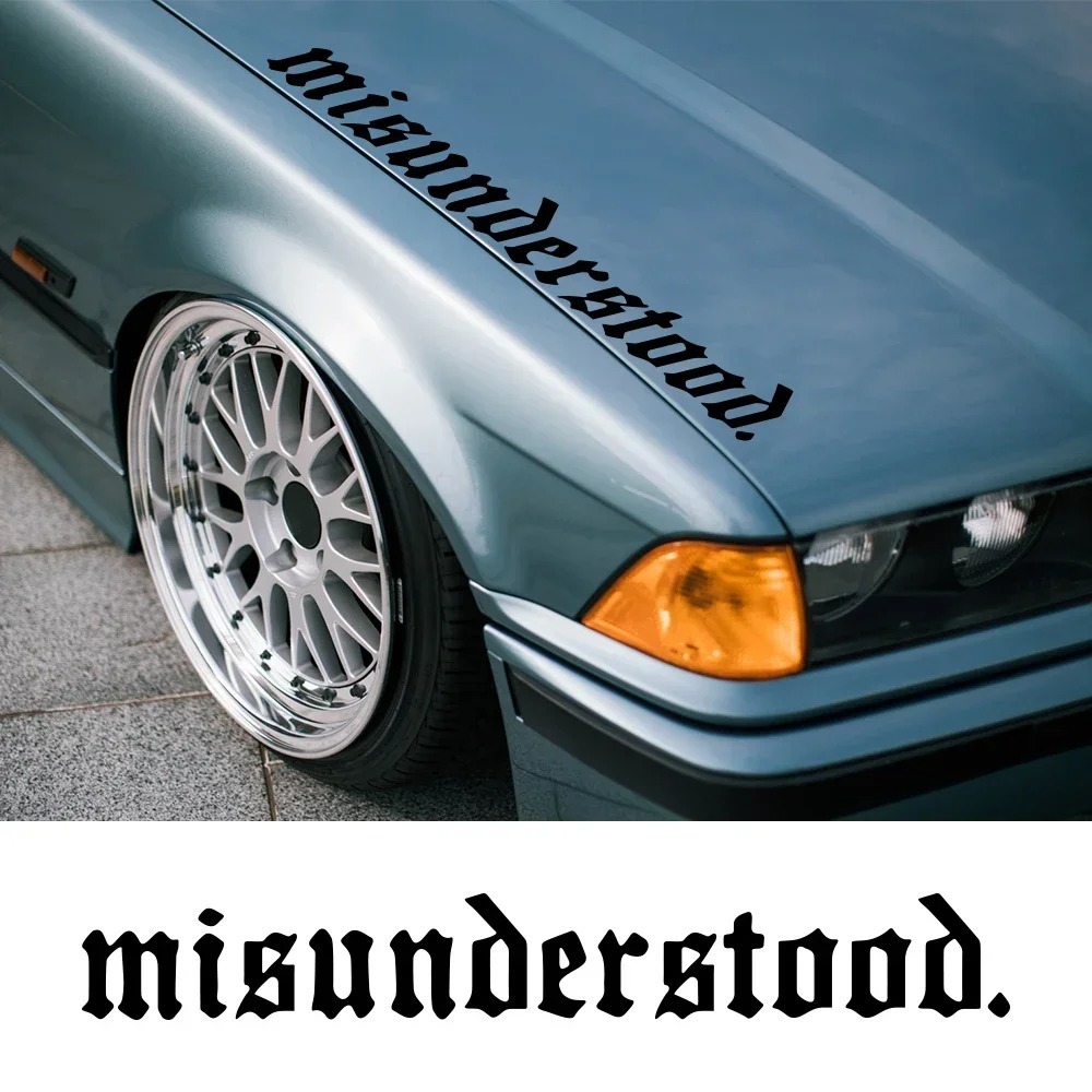Stiker Kaca Depan Mobil Kata-kata yang Disalahpahami, Spanduk Vinyl, Stiker Tahan Air, Dekorasi Kaca