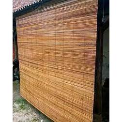 (Murah) Tirai Krey Bambu Sawit + Lengkap Tali Penggulung Tirai Krey Outdoor