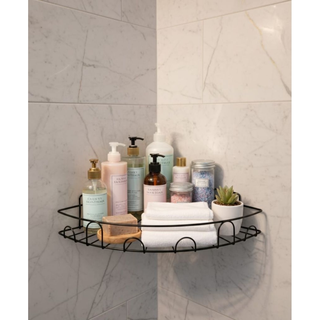 Rak Kamar Mandi Sudut kipas,Tempat menyimpan asesoris kebutuhan mandi,