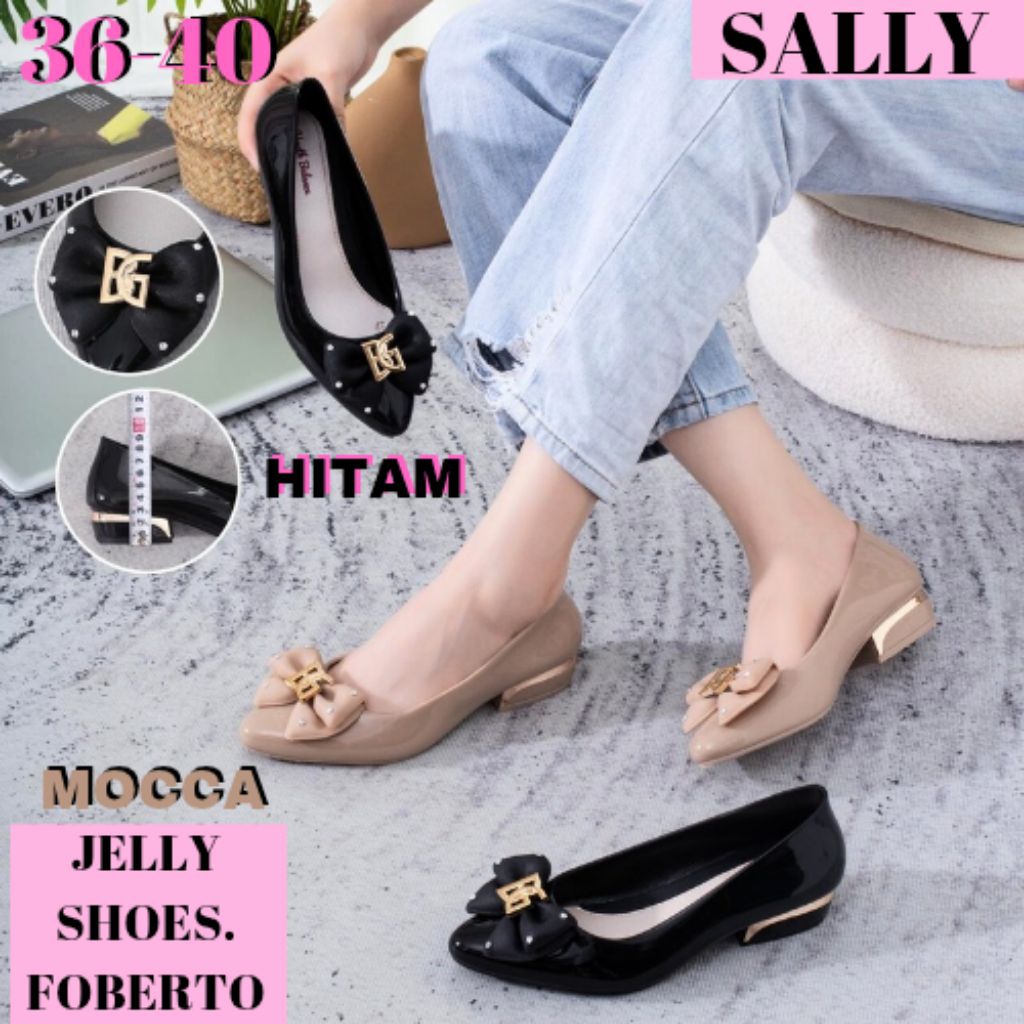 (COD)SPATU SEPATU JELLY SHOES JELLYSHOES PANSUS KERJA PITA CEWE CEWEK WANITA IMPOR IMPORT KOREA
