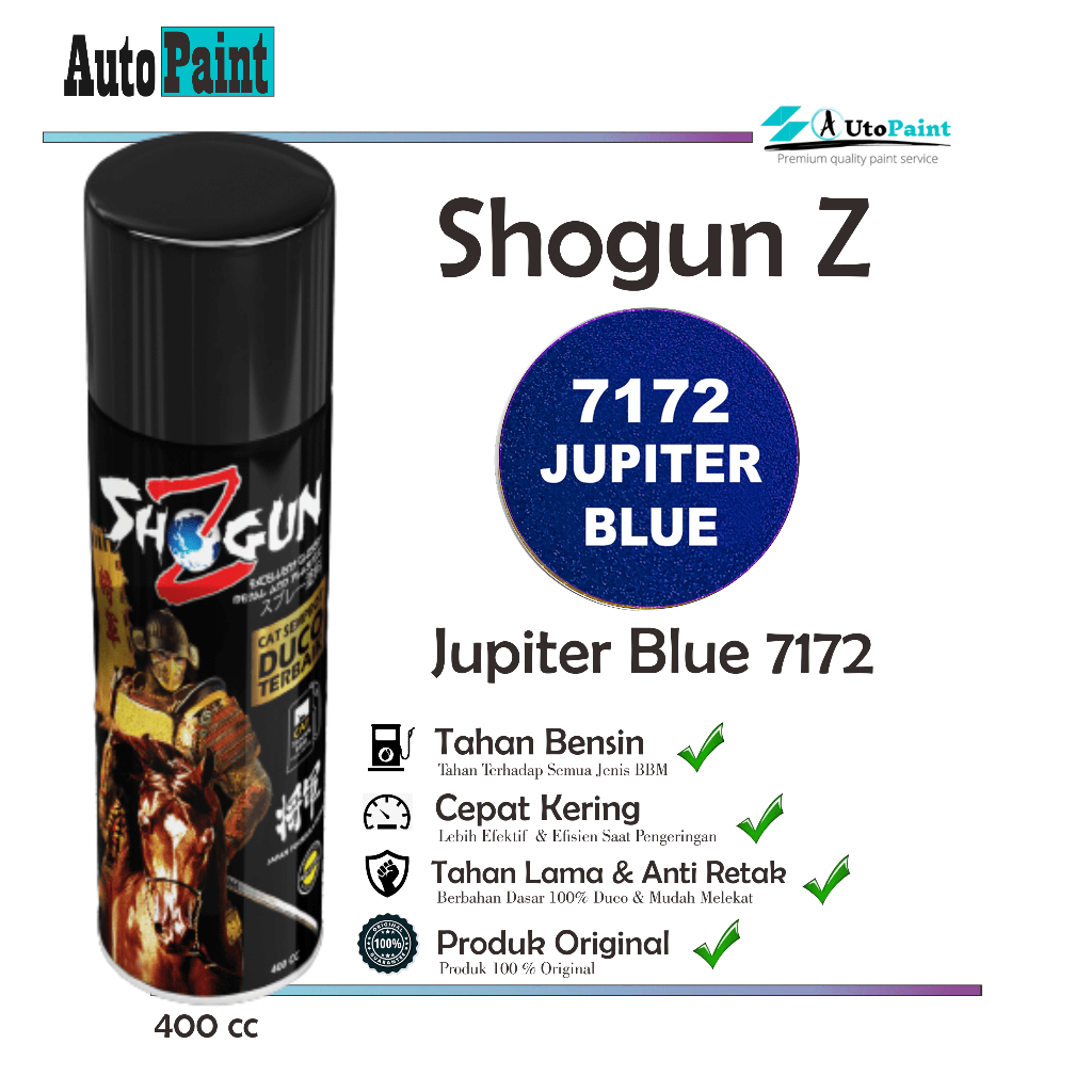 Cat Semprot Premium - Pilok Pilox Jupiter Blue 7172 Shogun Z Premium - Pylok Biru Tua Metalik