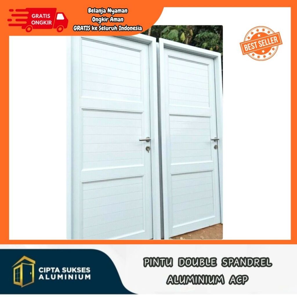 pintu double spandrel aluminium acp terbaru csa bergaransi pintu spandrel double pintu swing alumini