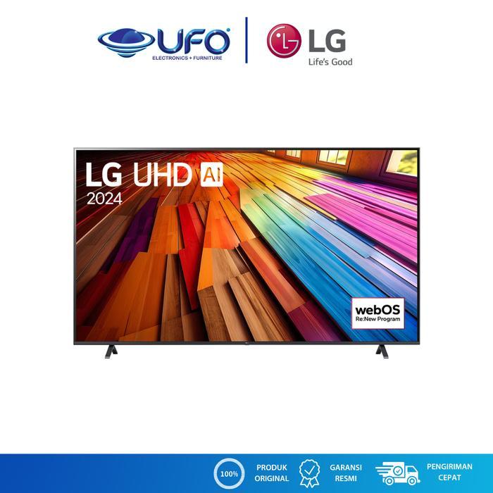 LG TV 55UT8050PSB Led Smart 55 Inch 4K UHD AI 2024 dengan WebOS dan Garansi Resmi Layar 55Inci Resol