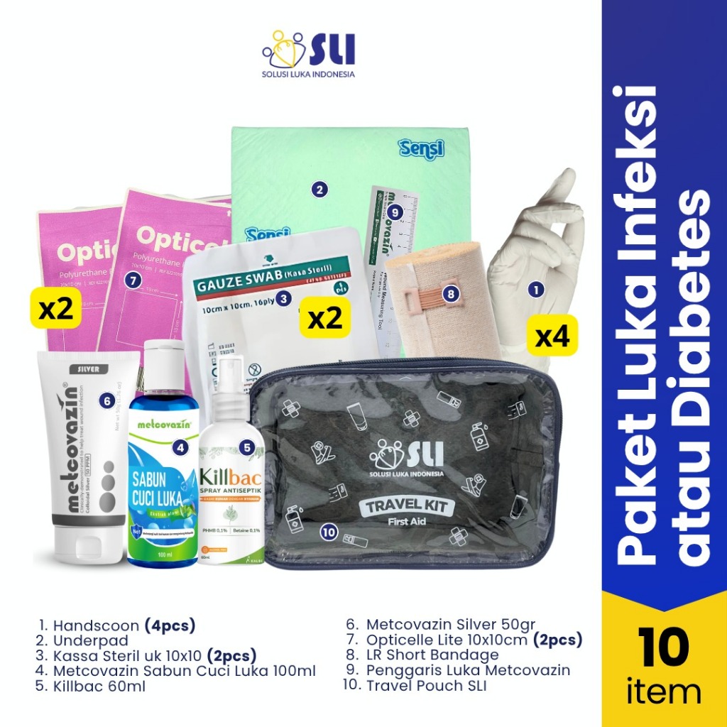 PAKET RAWAT LUKA INFEKSI - LUKA DIABETES | LEBIH HEMAT PERAWATAN LUKA