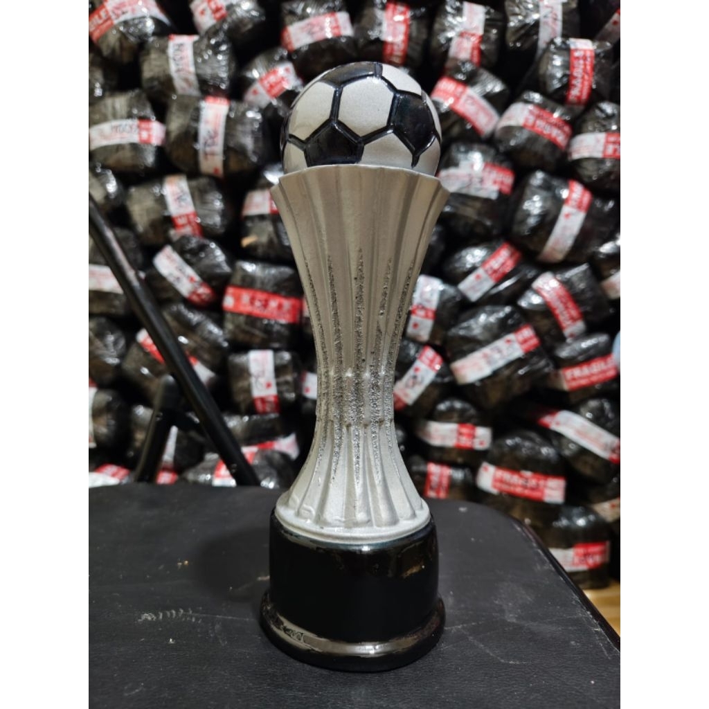 piala bola futsal. OBR. 28cm.silver