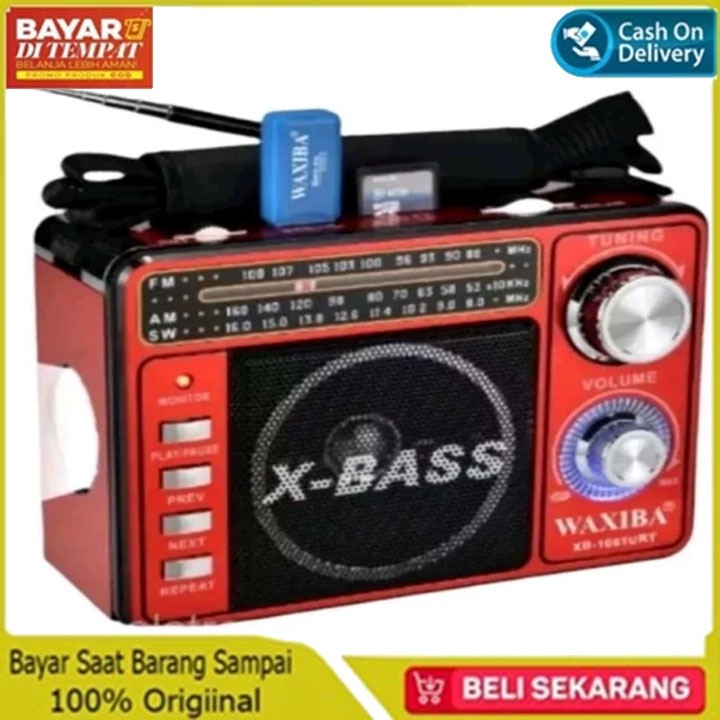(COD) BAYAR DI TEMPAT RADIO KLASIK/JADUL SN-4020BT 3 BAND + MP3 PLAYER X-BASS PROMO NEW