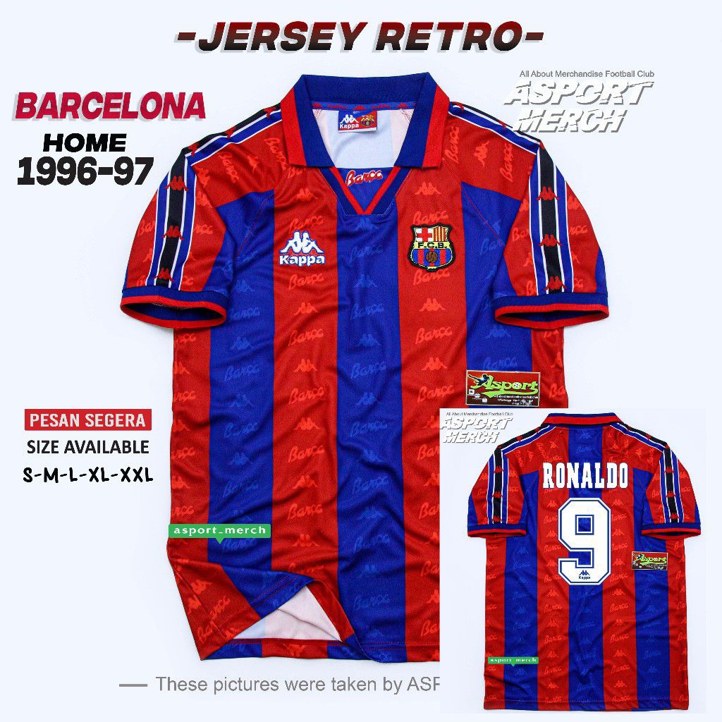 JERSEY RETRO BARCELONA HOME 1996 1997 KAPA