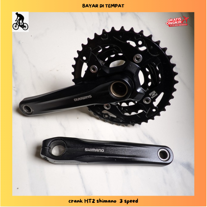 crank hollowtech 2 shimano  3 speed