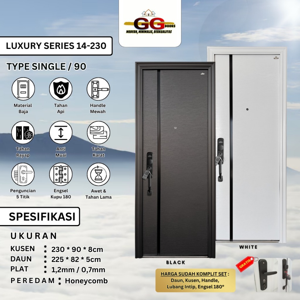 Pintu Baja GG-LUXURY Single 230x90cm