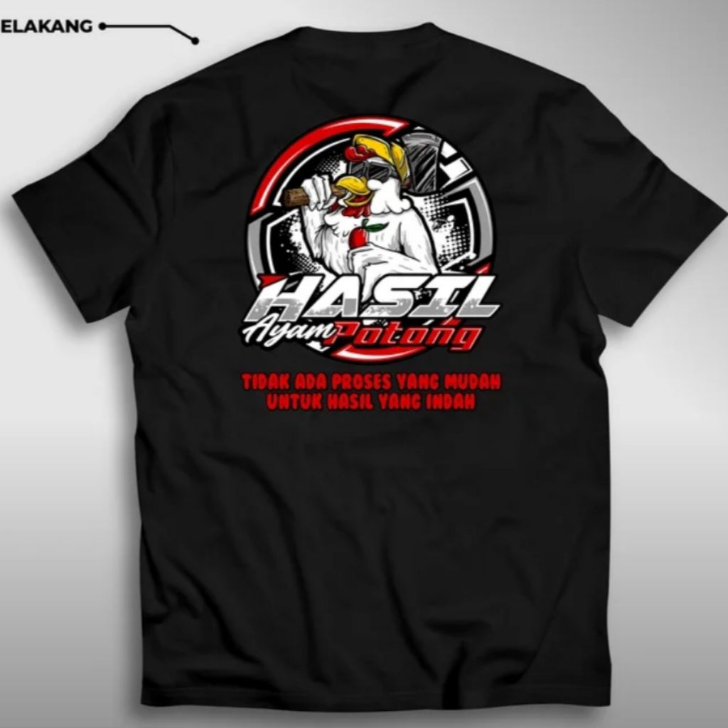 Kaos T-shirt - Hasil Ayam Potong - Kaos Distro unisex