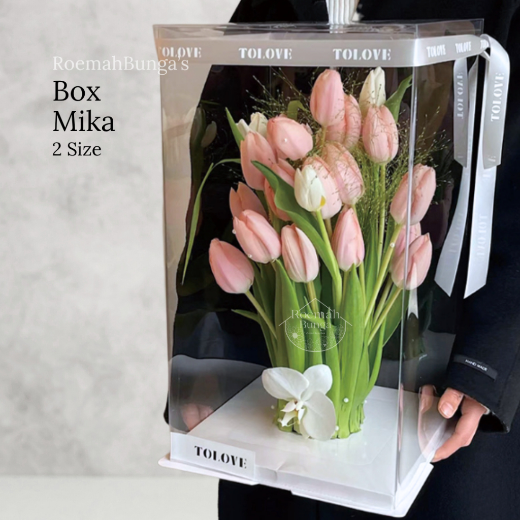 Kotak Mika Bening / Box Transparan Bunga Buket Kue Hadiah