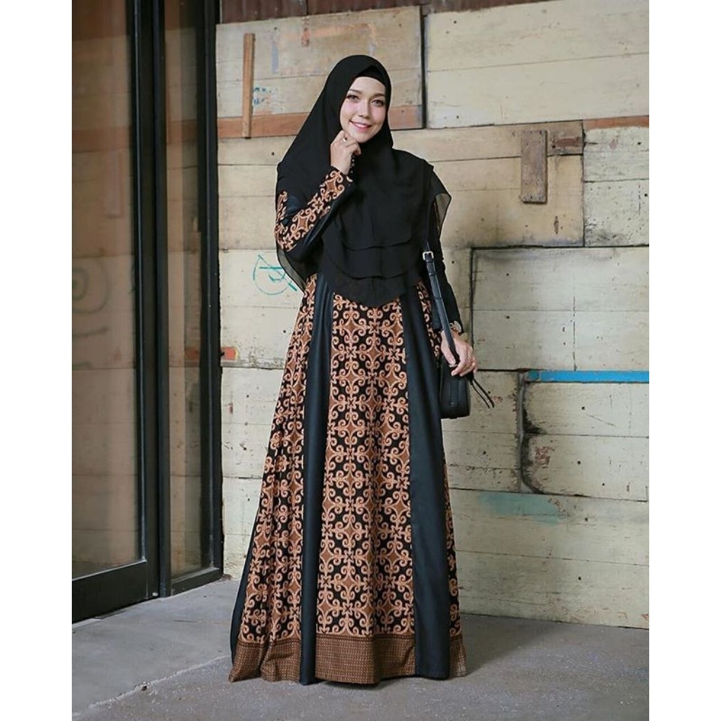 Gamis batik remaja muslimah model kekinian