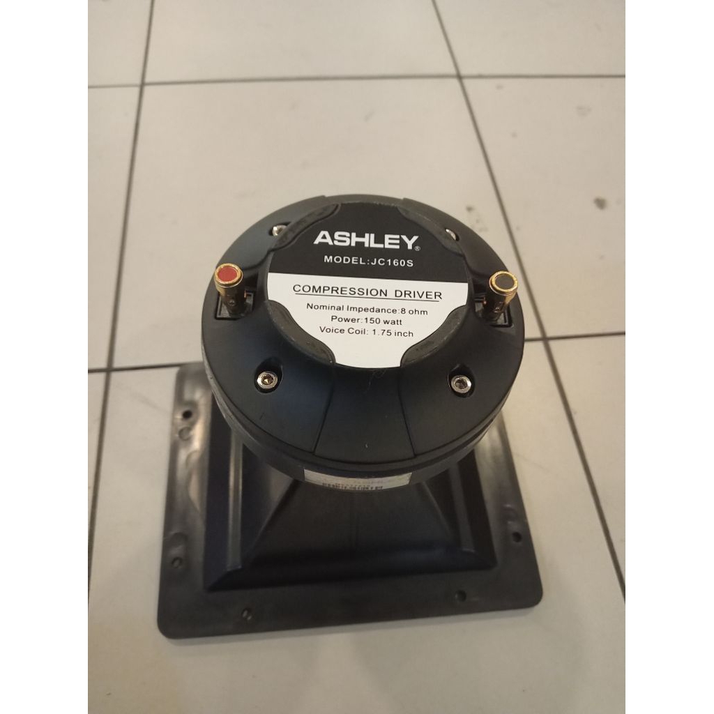 Paket Tweeter Magnet Ashley JC 160 S + Horn/ corong PVC 16x21 Compression Driver Ashley JC160S