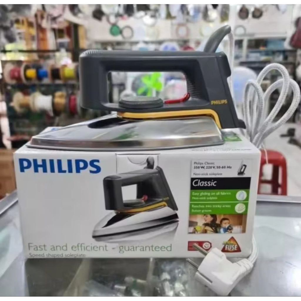 New SETRIKA PHILIPS ELECTRIC DRY IRON CLASSIC HD 1172/PHILIPS HD1172 SETRIKA