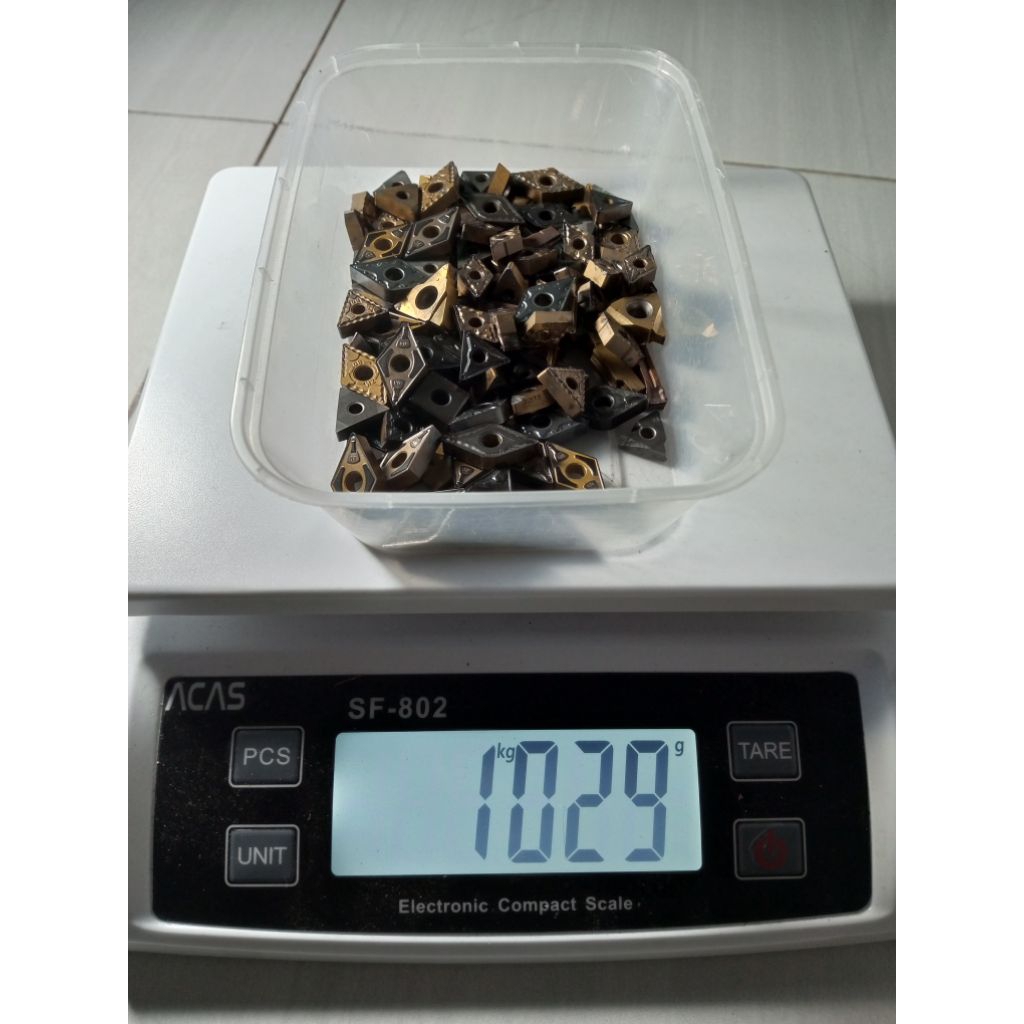 Limbah carbide drill insert bekas 850 gram harga murah scrap carbide bekas pabrik