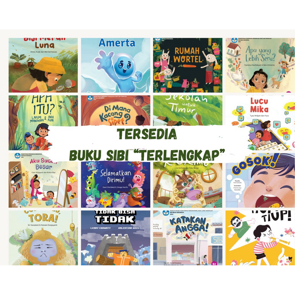 “Buku Sibi” Literasi Pojok Baca, Buku Edukatif Anak TK & PAUD