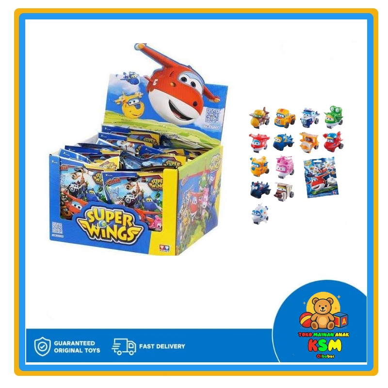 Super Wings Mini Free Wheel Auldey Original - Mainan Pesawat Anak