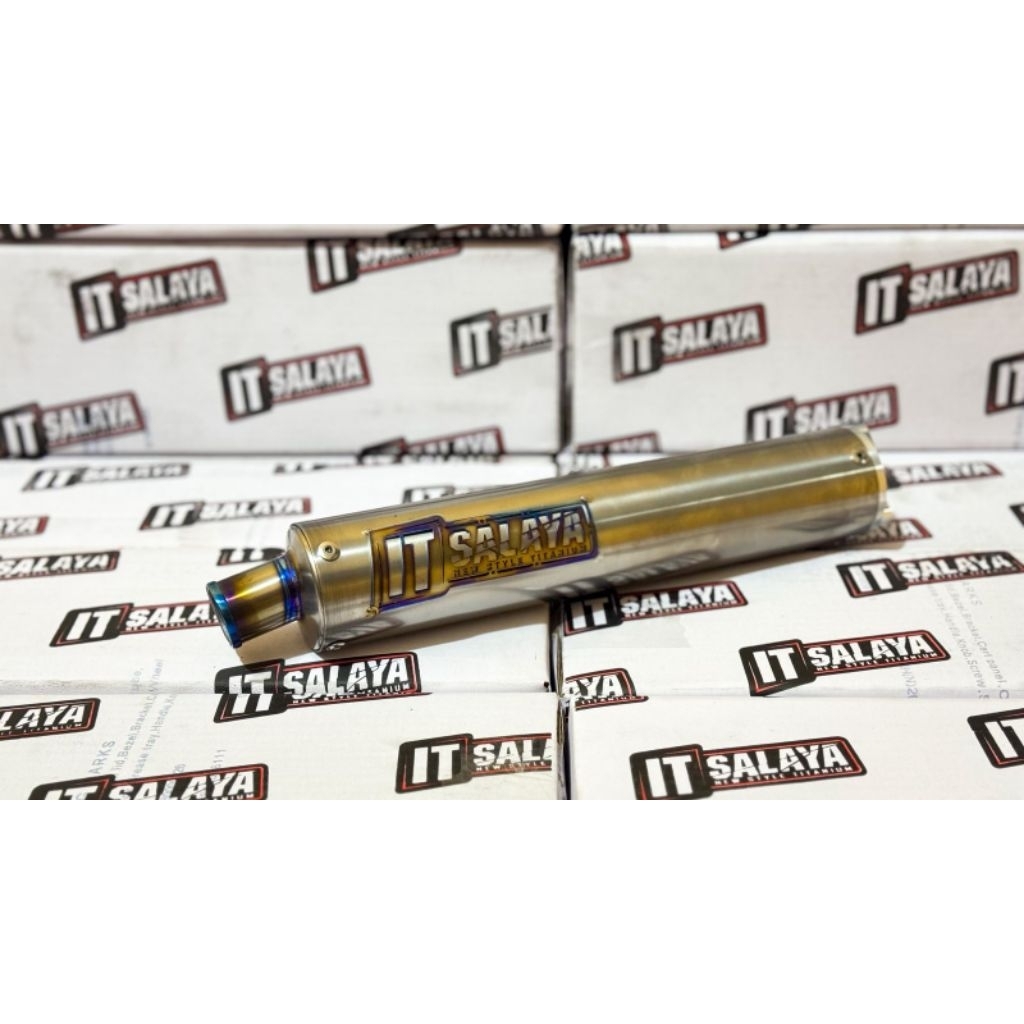 SILENCER KNALPOT 2TAK IT SALAYA FULL  TITANIUM 100% NINJA R SS RR  ORIGINAL THAILAND