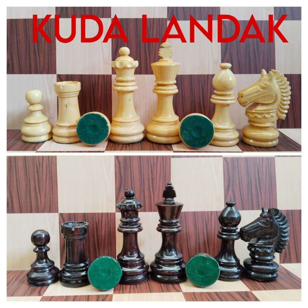 Bidak Catur Kayu sawo kuda landak