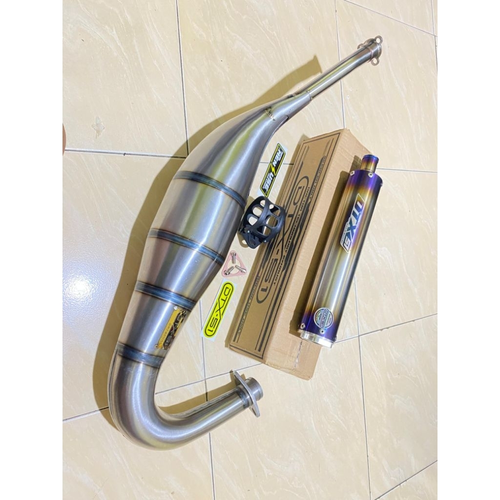 knalpot ninja 2tak pres galvanis x Silencer titanium original dtx51