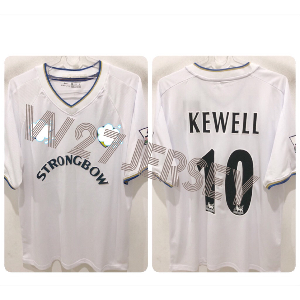 JERSEY RETRO - LEEDS HOME 2000-2001 name player Kewell + Patch