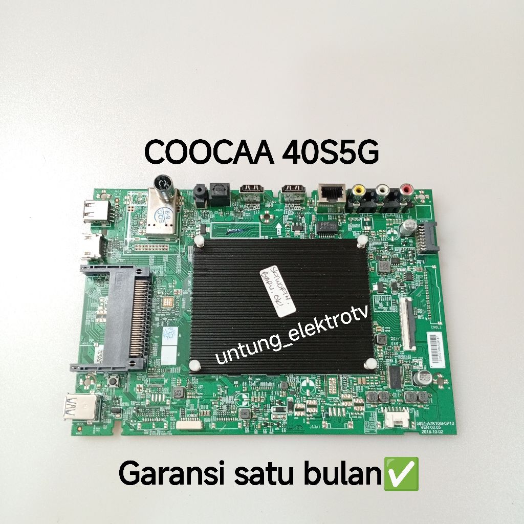 MAINBOARD TV COOCAA 40S5G MB-MOTHERBOARD-MOBO-MODUL MESIN TV COOCAA 40S5G