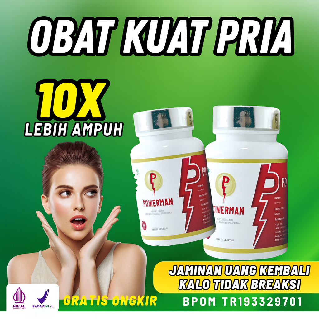 POWERMAN Obat Kuat Pria Dewasa – Tahan Lama, Perkasa & Stamina Extra