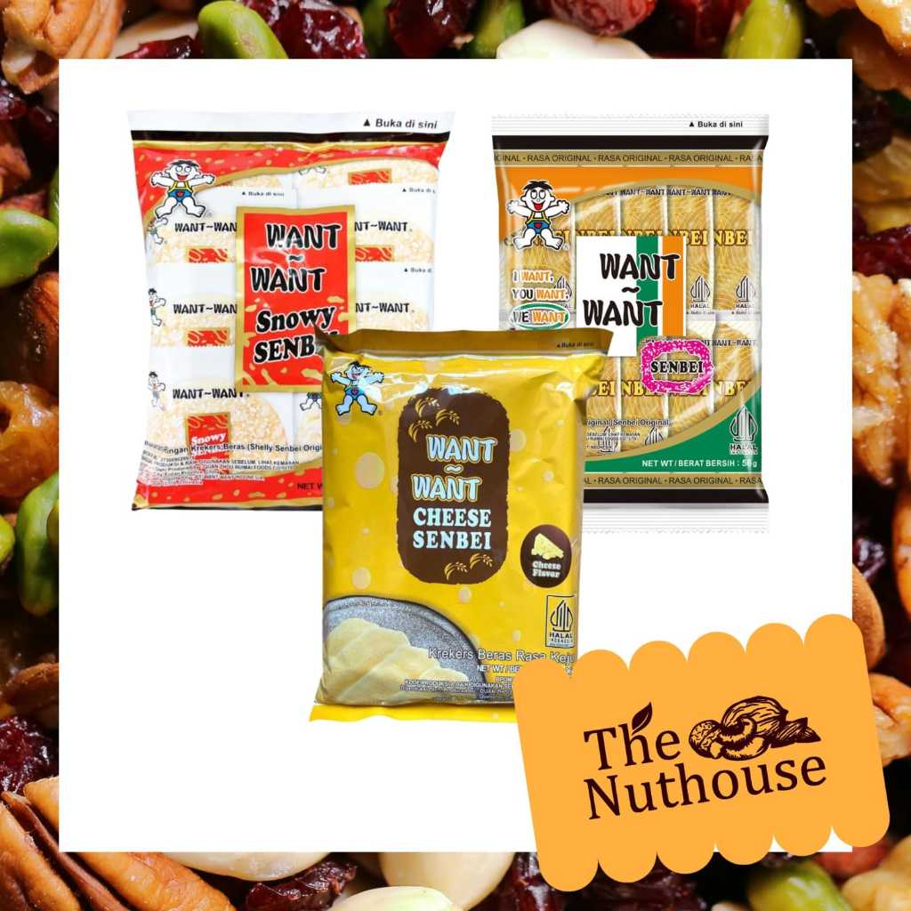 Want Want Senbei Crackers / Krekers Beras - Original / Cheese / Snowy [HALAL]