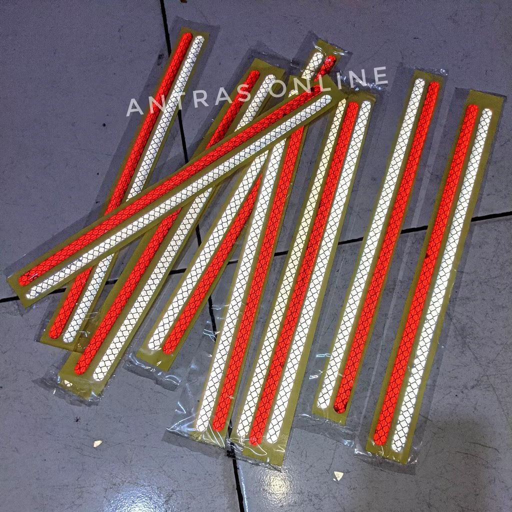 stiker reflektif plat nomor motor/mobil timbul