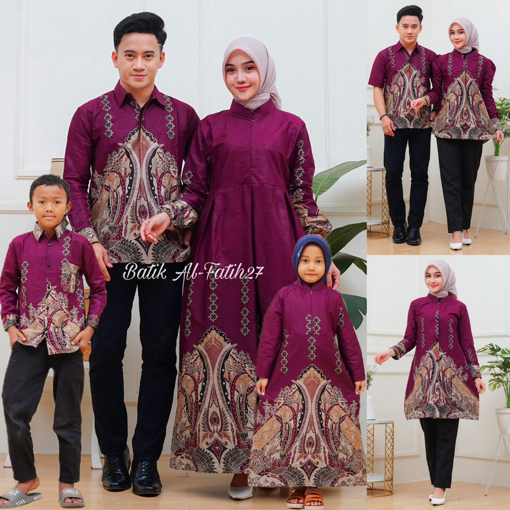 Baju Batik Couple Pasangan Lebaran 2025 Couple Keluarga Batik Couple elegan