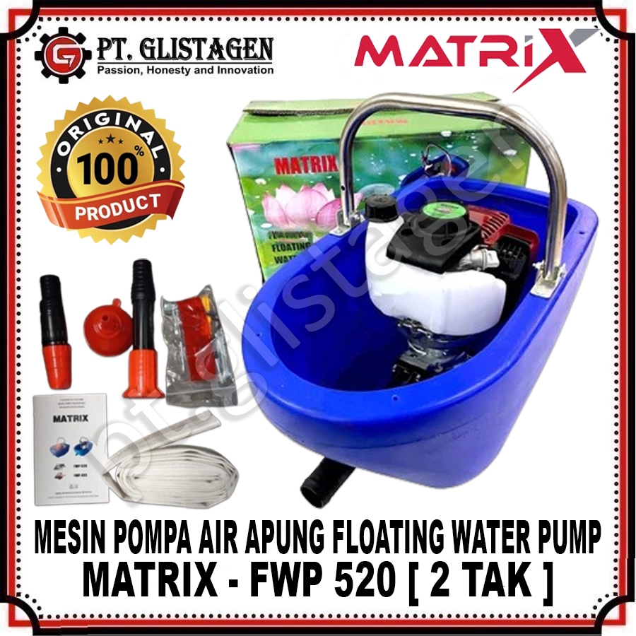 MATRIX FWP520 Mesin Floating Pump 2 TAK Bensin Mesin Pompa Air Apung Floating Water Pump Mesin Pompa