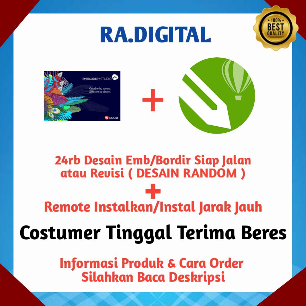 Paket Hemat Wilcom Embroidery Studio e4.2 || Full Version || Lifetime Permanen