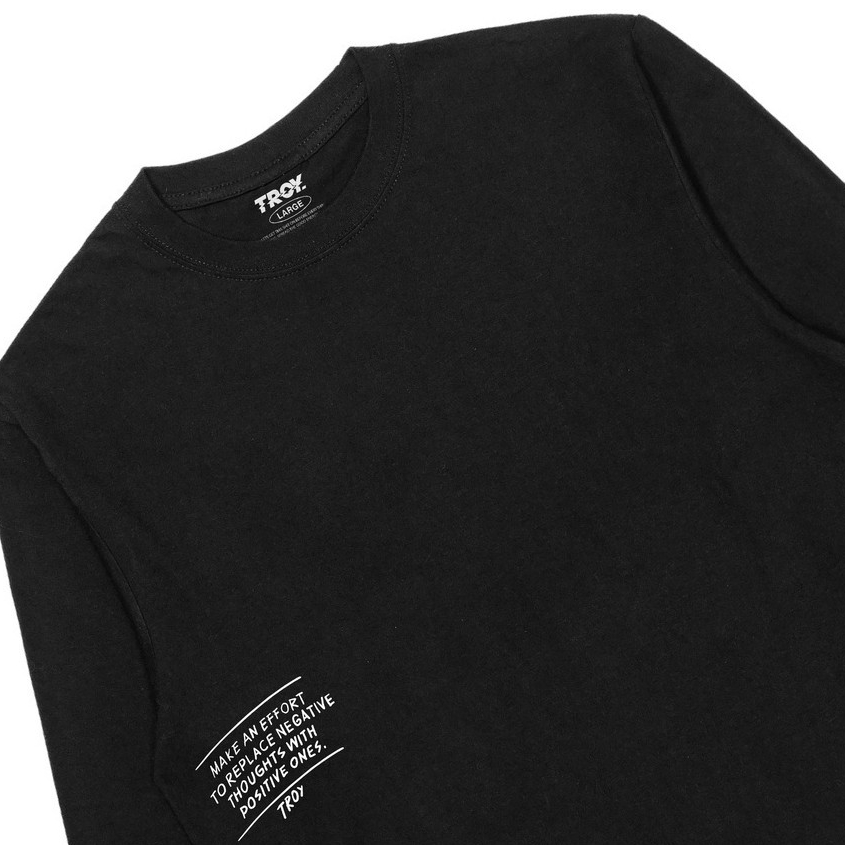Troy Company Longsleeve Tshirt Black Quotess - Kaos Lengan Panjang Hitam LS 2280
