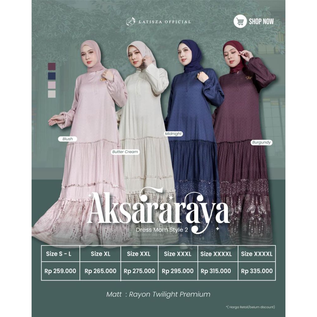GAMIS MOM STYLE 2 AKSARARAYA BY LATISZA OFFICIAL, SARIMBIT AKSARARAYA BY LATISZA OFFICIAL