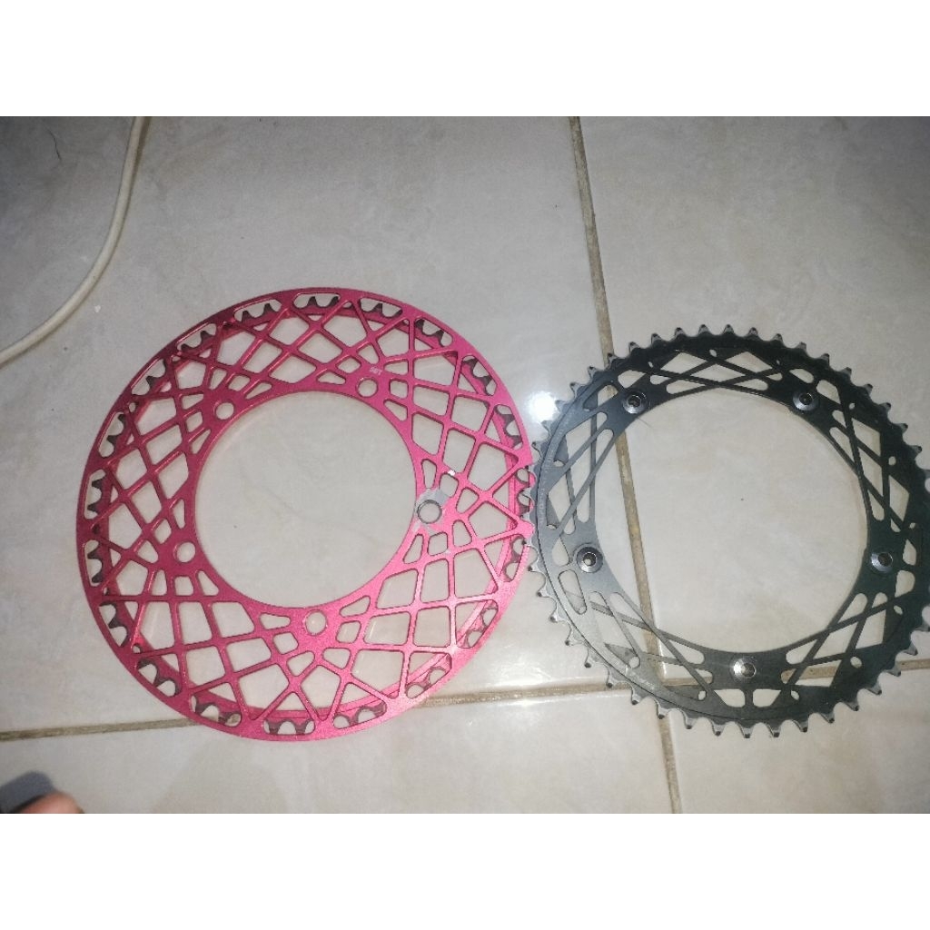 chainring merah 130bcd hitam 144 bcd