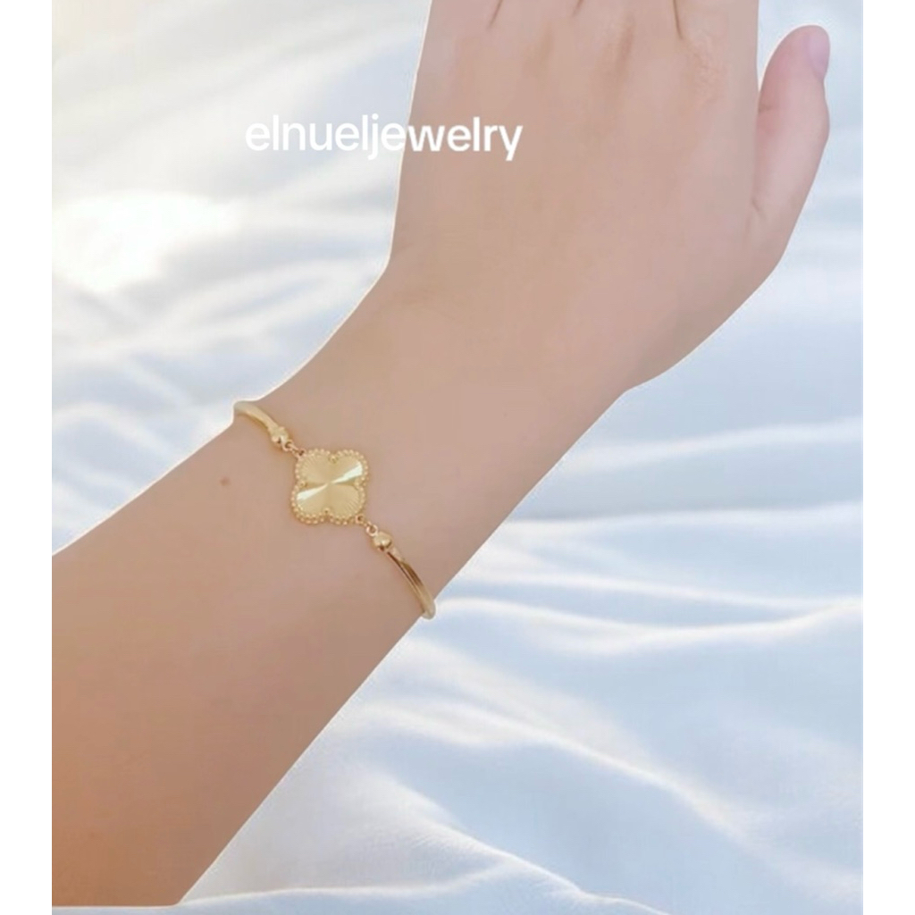 gelang bunga gold lapis 18kgp