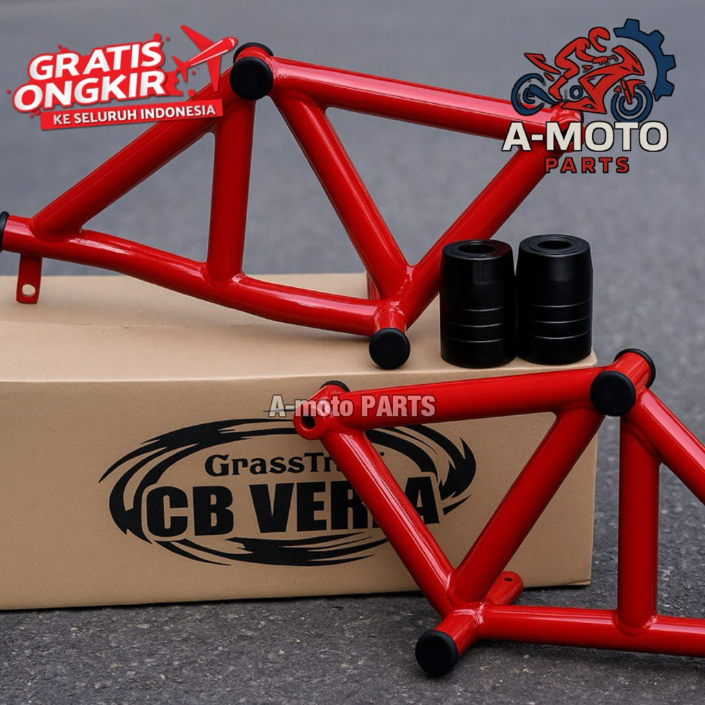 Tubular Crashbar CB Verza 150 Plus Jalu Slider Agna Full Hitam Aksesoris Variasi Body Motor A-moto P