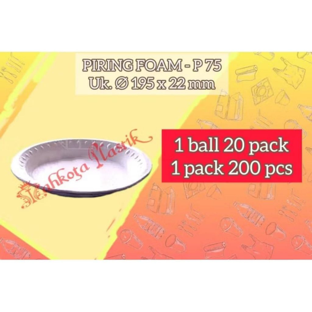 tempat daging, ikan/tray makanan/Foam Piring P 7,5