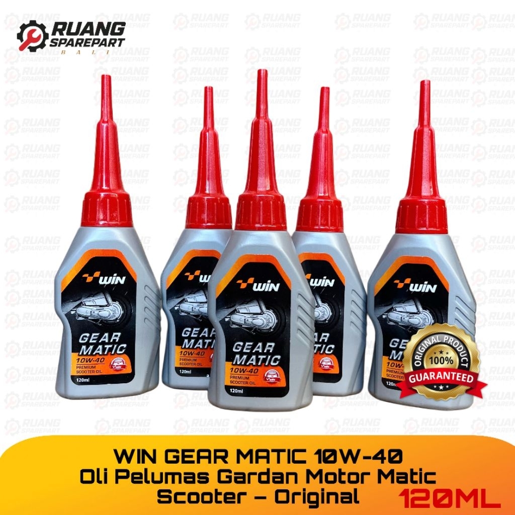 Oli WIN Gear Matic 10W-40 120ml | OLI Pelumas Gardan Motor Matic Scooter