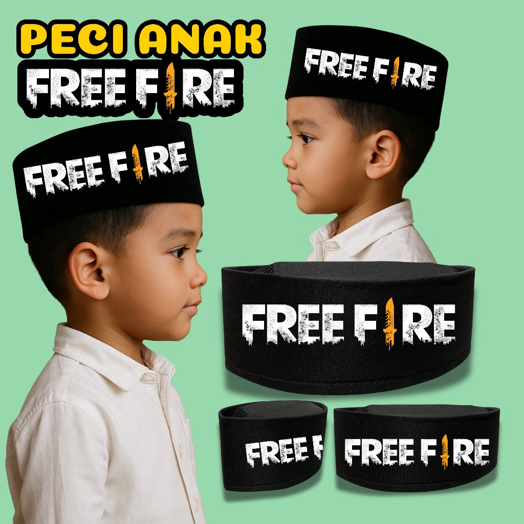 Kopyah Anak FreeFire - Peci Anak FreeFire - Songkok FreeFire