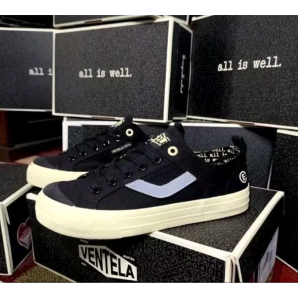 biggg salee ...sepatu ventela evi papa gading sepatu casual black and white pria wanita