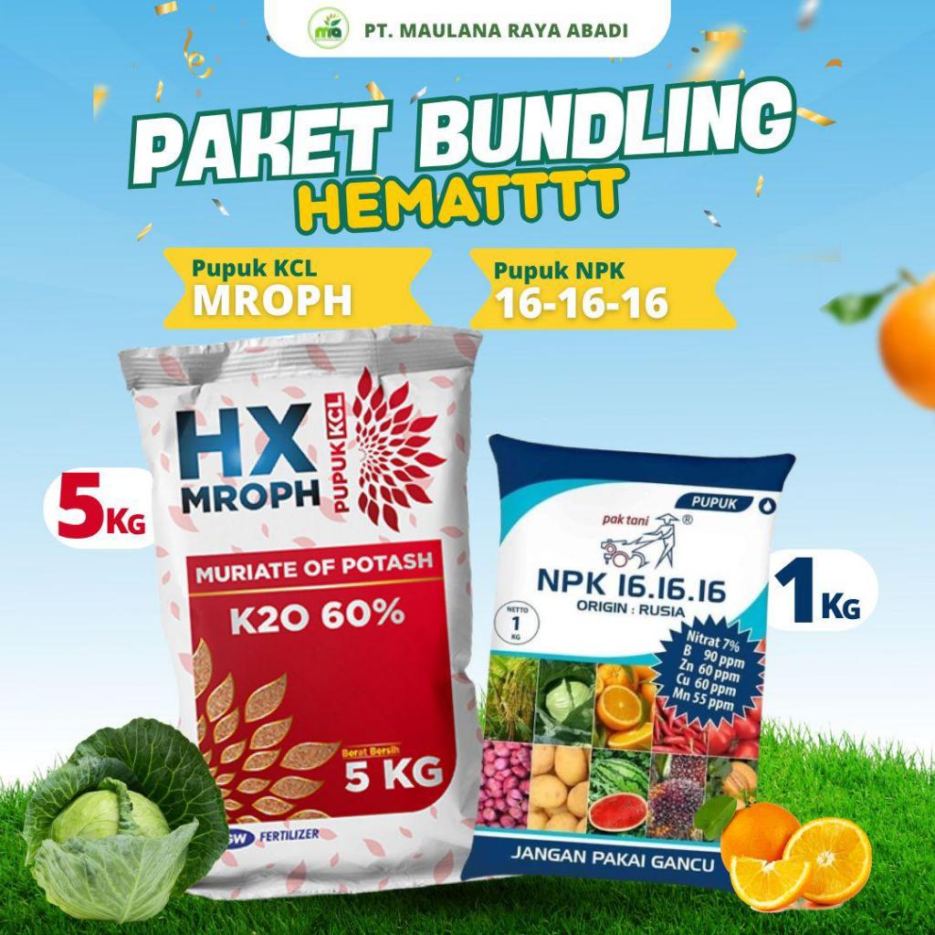 BUNDLING EKONOMIS KCL MROPH DGW 5 KG + NPK PAK TANI 1 KG - PAKET TERMURAH