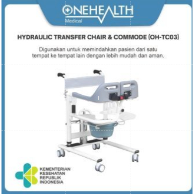 BABY PEDIA- Onehealth Transfer Chair Hidrolik Manual Kursi Roda Transfer Pasien Kursi Roda Transfer