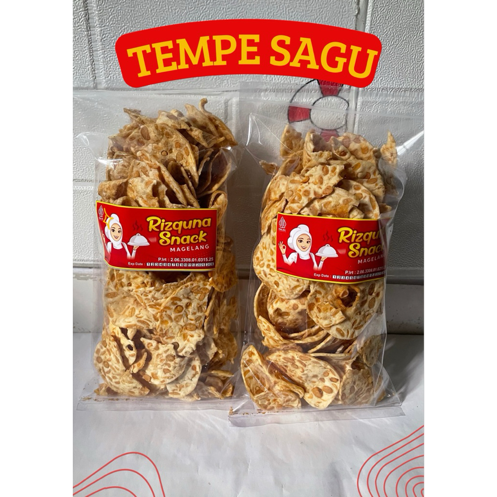 KERIPIK TEMPE SAGU GURIH RENYAH LEZAT 250gr OLEH-OLEH KHAS MAGELANG RIZQUNA MAGELANG