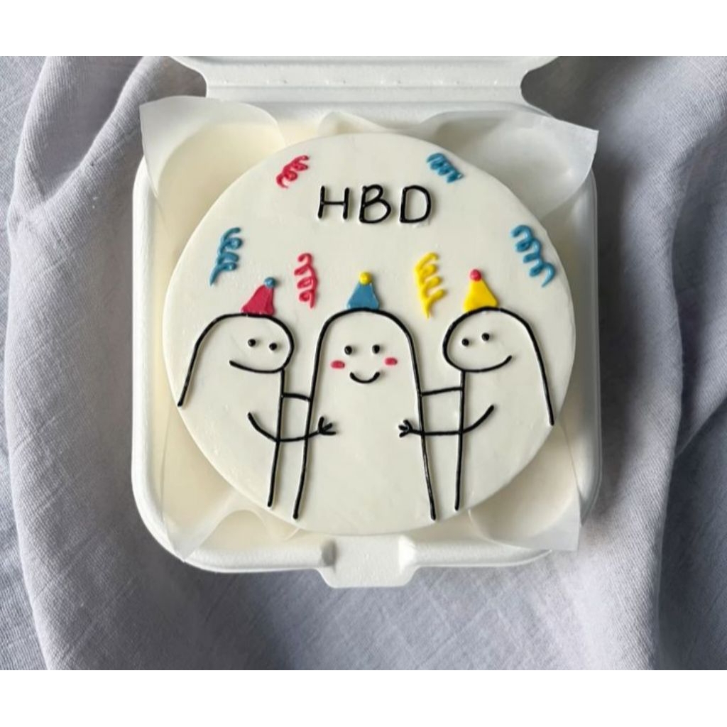 Custom Korean Bento Cake Kue Ulang Tahun Mini Kekinian Lucu