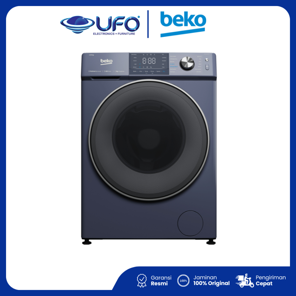 BEKO Mesin Cuci dan Pengering WDW1287PD1BL Wash And Dryer 12 kg / 8 kg 1400 rpm