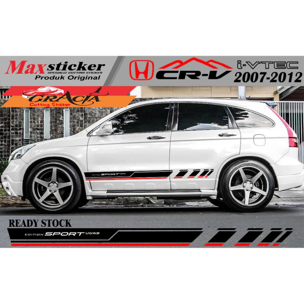 STICKER BODY SAMPING HONDA CRV GENERASI KE 3 2007-2012 AKSESORIS CRV GEN3
