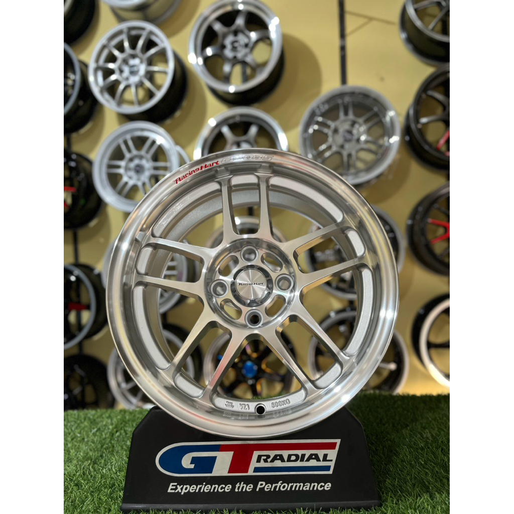 velg racinghart cp035 r15 full polish lebar 7 et40 kondisi baru